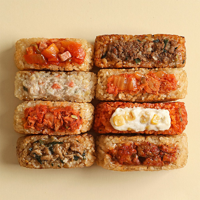 [다신샵] 빅사이즈 오늘은점보현미주먹밥 5종 혼합세트(참치김치+콘치즈+제육+비빔+청양참치마요), 150g, 100개