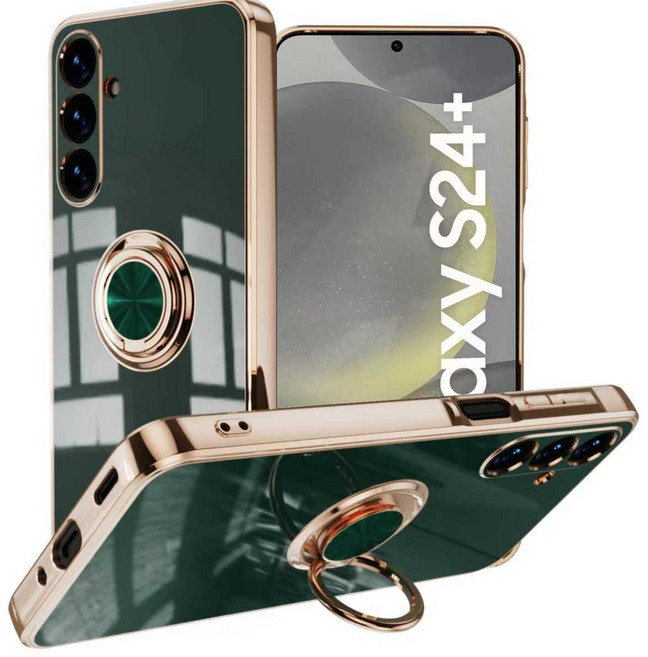 커위안 S24PLUS 전기도금 링 실리콘 보호 케이스 핸드폰 게이스