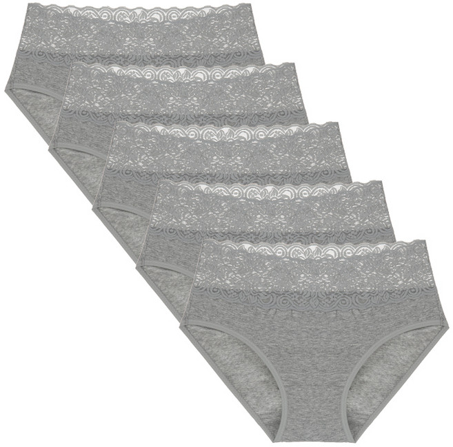 엘라운지 국산 하이맥시 면스판레이스 팬티 5매