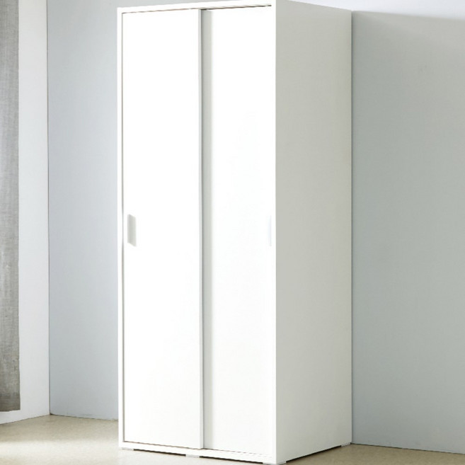 이케아 슬라이드 양문 도어형 상단 하단 선반 옷장 원룸 장롱 수납옷장 800, H4412