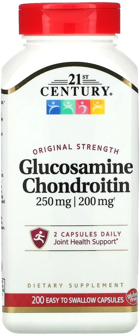21st Century 글루코사민/콘드로이틴 오리지널 스트렝스 삼키기 쉬운 캡슐 200정, 1개 - 쿠팡