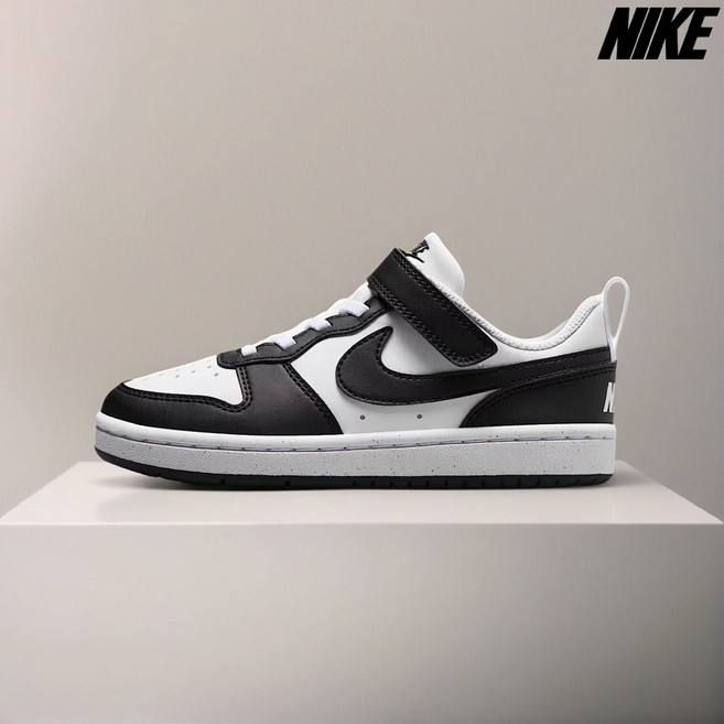[나이키] 키즈 운동화 "코트 버로우 로우 리크래프트" 신발 백화점 NIKE 매장판 정품 벨크로 달마시안