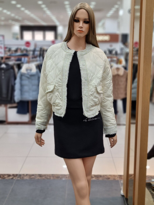 에고이스트 트위드포인트퀼팅다운점퍼(EN1NZ160/크림)_DJ