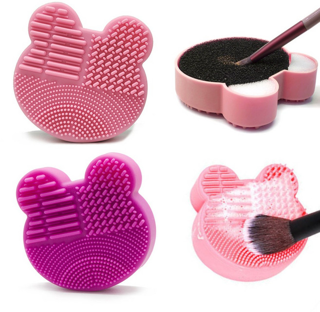 도나토르 건식 습식 메이크업 브러쉬 세척 클리너 2p, 2개, 연핑크+핫핑크