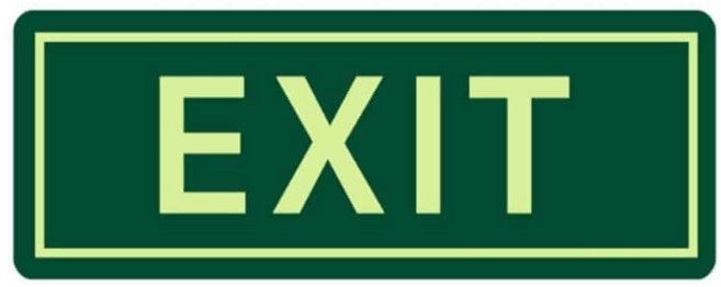 비상구 안내 야광 스티커 비상구안내 출구표지판 출입문스티커 onc+8742TS, 심플