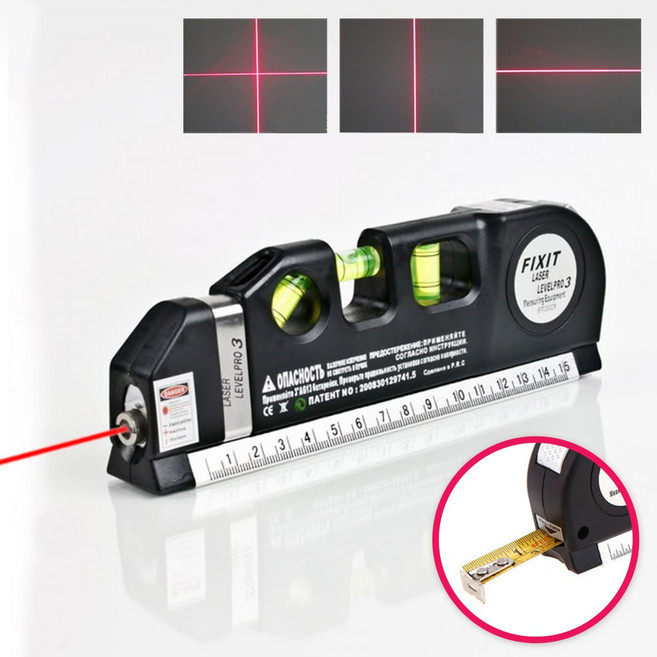 레이져 레벨기 레이저 레벨 줄자 수평 측정기 레밸기 레이저수평계 수평레벨기, 산업용(공사장) 레이저레벨 프로3, 1개