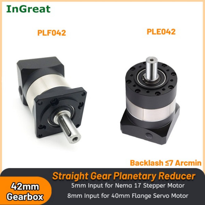 고정밀 Nema17 유성 감속기 비율 3:1-100:1 40mm 50W 100W 서보 모터 감속 스텝다운 기어박스용 5/8mm 입력, 04 PLE042 8mm--40 Servo, 05 Speed Ratio 40 to 1