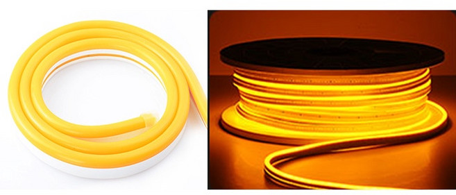 12V LED 柔性霓虹燈條 廣告招牌 防水光導條, 1條, １２Ｖ－ＬＥＤ柔性燈條（歐規橘）,５０公分（１條）