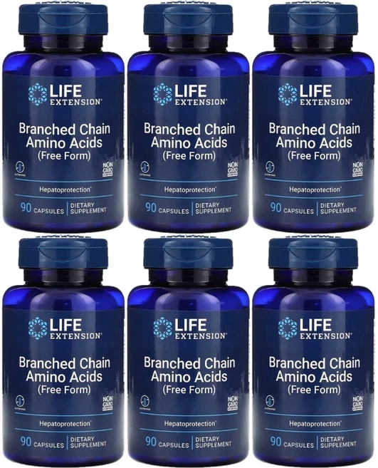 라이프익스텐션 분지사슬아미노산 캡슐 90정, 6개 - 쿠팡