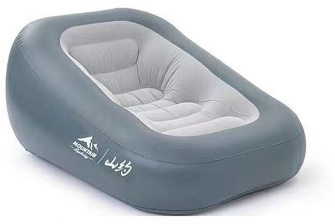 人類小窩 自充氣 單人充氣懶人沙發 戶外臥室沙發椅 輕巧舒適, 小窩沙發 松石綠 {贈氣泵}, 1個