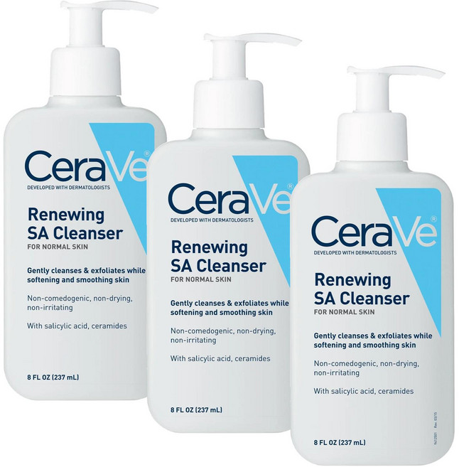 세라비 리뉴잉 SA 페이스 클렌저 CeraVe Renewing SA Face Cleanser Normal Skin, 237ml, 3개