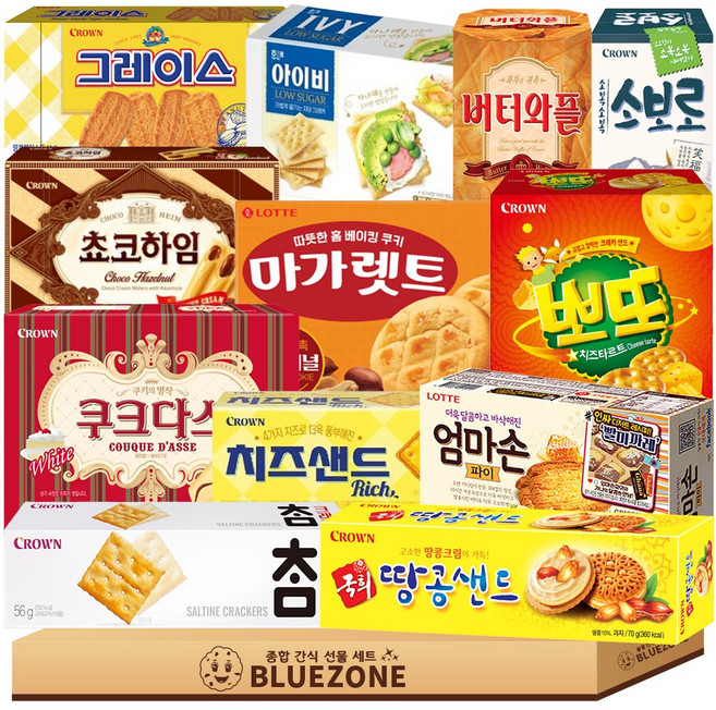 과자 G세트 마가렛트1 아이비1 버터와플1 쿠크다스화이트1 엄마손파이1 참크래커1 소보로1 땅콩샌드1 치즈샌드1 뽀또1 초코하임1 그레이스1 몽실1, 1세트, 1