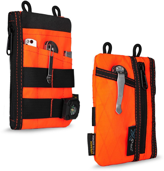 VIPERADE VE16N EDC Pouch Pocket Organizer for Men 5 EDC Pocket Pouch with 2 Zipper Pockets Slim