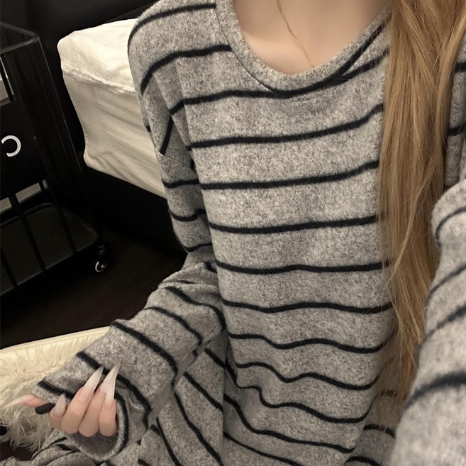DANGZ여성도톰스트라이프실내복세트외출가능