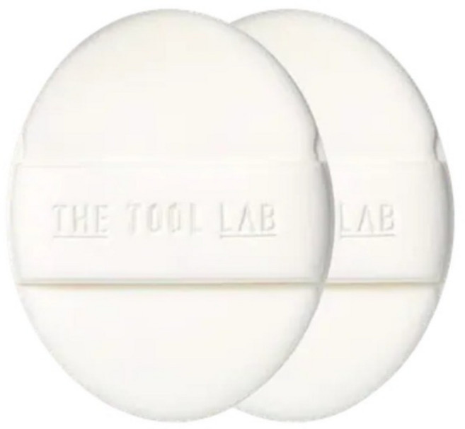 THE TOOL LAB, 1個, 輕盈款粉撲(白色2入)