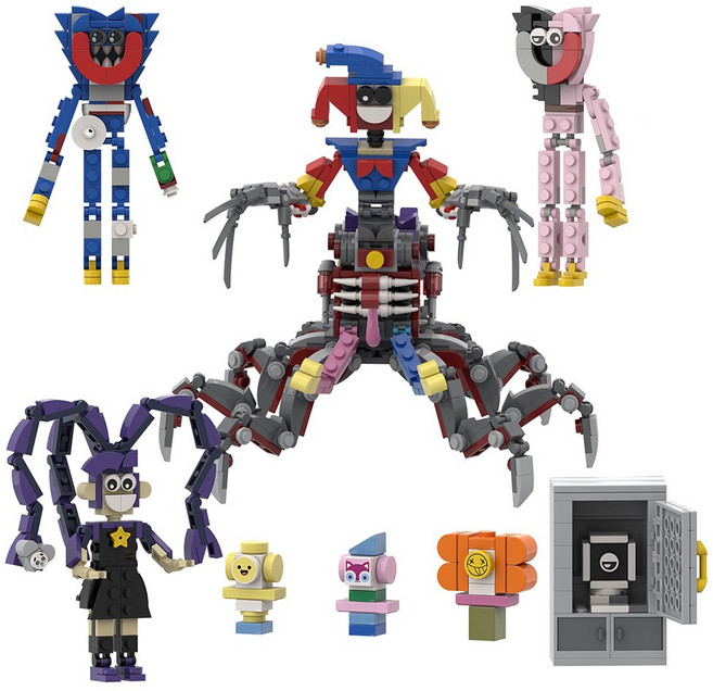 라푸유 파피5 보스 괴물 캐릭터 8종 피규어 MOC블록 파피플레이타임 챕터5 보스 호환블록 주말생활 조립놀이 블럭8종세트PA932, 1세트