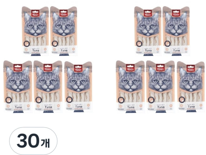 완피 크리미 퓨레 고양이 간식 참치 14g x 5p, 30개, 70g, 참치 + 연어 혼합맛 - 쿠팡