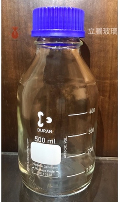 立騰玻璃 SCHOTT DURAN 德國 藍蓋 寬口 血清瓶 GL45 試藥瓶 實驗玻璃, 2L, 1個, 2L