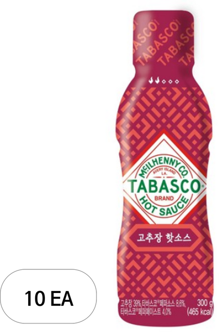 타바스코 고추장 핫소스, 10개, 300g
