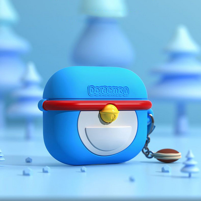 도라에몽 귀여운 캐릭터 에어팟3 케이스 에어팟Pro 프로2 실리콘 젤리 에어팟 케이스 +Integrated International Trade Co. Ltd 머리핀, 에어팟Pro2, 1개