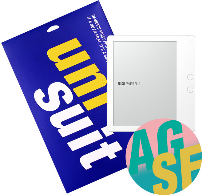 유니슈트 리디북스 리디페이퍼 4세대 지문방지 저반사 2매+전면/후면 서피스 보호필름 각 2매(UT230251_2)