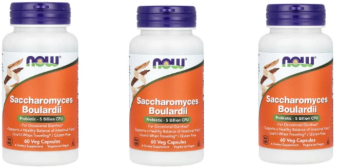 (2+1) NOW Foods 사카로미세스 보울라디 프로바이오틱 50억CFU 60정, 3개 - 쿠팡
