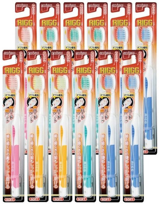 에비스 리그 칫솔 강한 12개 세트 다양한 색상 일본, One Size, One Color