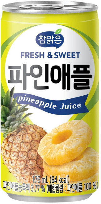 참맑은 파인애플, 30개, 175ml