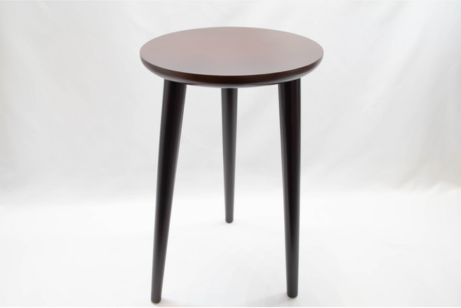 센에코 원형 화분 받침대 스탠드 원목 인테리어 거실 다이 정리대 다육이 선반 걸이대 진열대 거치대, 1개, 월넛 - 40CM