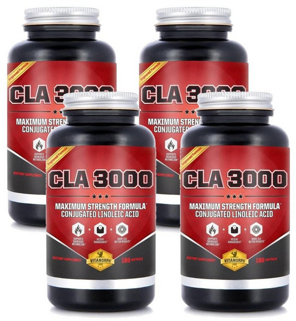 비타모프 랩스 CLA 3000 공액 리놀레산 소프트젤 180정, 4개