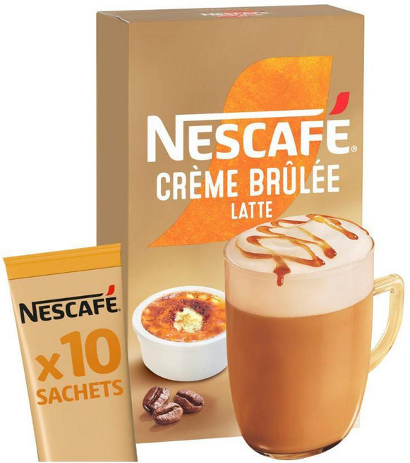 호주 네스카페 Nescafe Creme Brule Latte Coffee Sachets 크렘 브륄레 라떼 커피 스틱 10개입, 10개, 1개입, 160g
