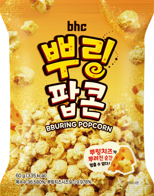 BHC 뿌링팝콘, 12개, 60g