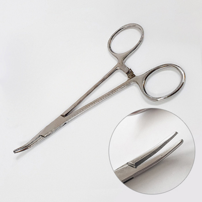 전문가용 큐렛 집게가위, 곡선형, 1개, 곡선형