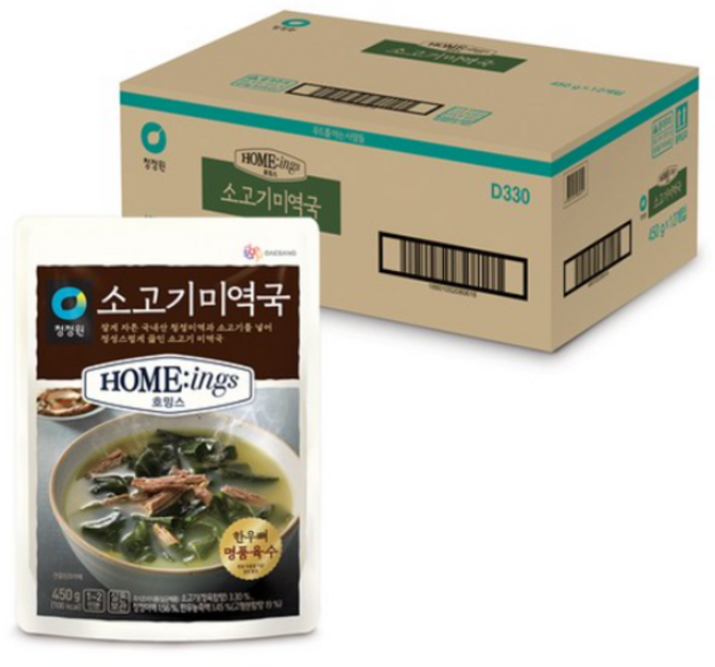 청정원 호밍스 소고기미역국, 450g, 96개