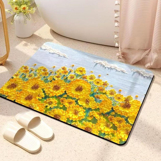 해바라기 아파트 현관매트 물세척가능 빨아쓰는 매트