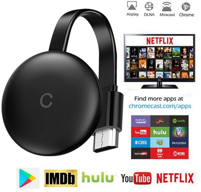 g12 tv 스틱 무선 hdmi-compatible wifi display tv 동글 1080p for google chromecast 3 2 receiver for miracas, 01, 1개
