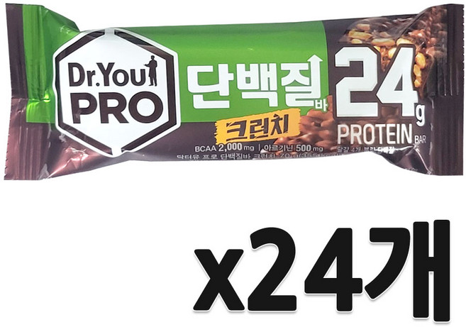 오리온 닥터유 프로 단백질바 크런치, 70g, 24개