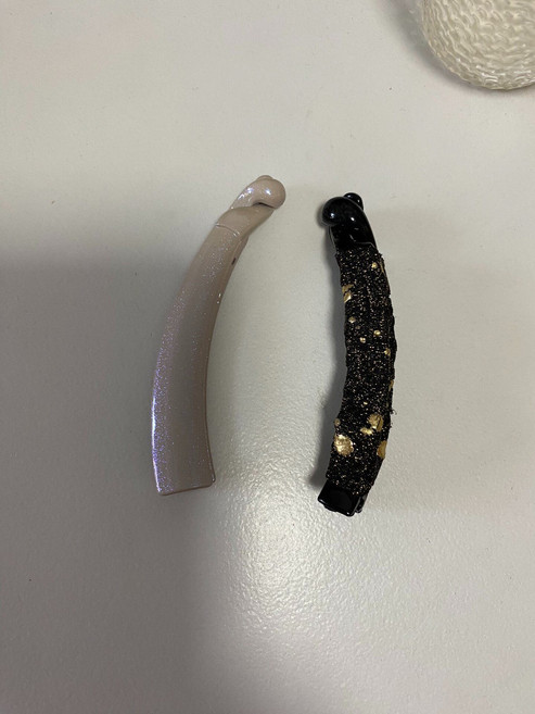 幻彩亞克力扭夾髮飾，9釐米，適合中等髮量，簡約時尚