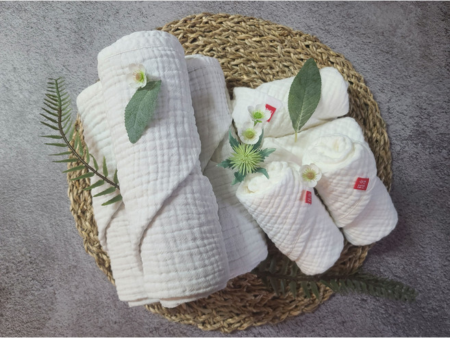 [희희수건] [대형정사각형]무형광 삼중 거즈수건 신생아부터 노인까지 온가족 수건, 1개