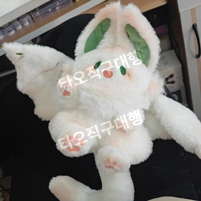 아우트 토끼박쥐인형 귀쫑긋 날개달린 애착 쿠션, 입벌린 토끼, 1개, 입을 벌린 박쥐