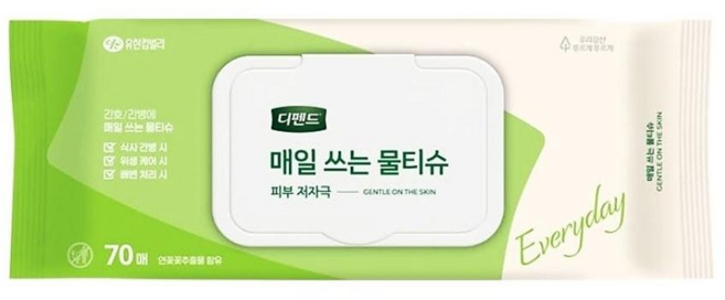 디펜드 매일 쓰는 물티슈 캡형 70매X1팩 /간병전용물티슈 /목욕대용물티슈 /물티슈, 43g, 70매입, 1개