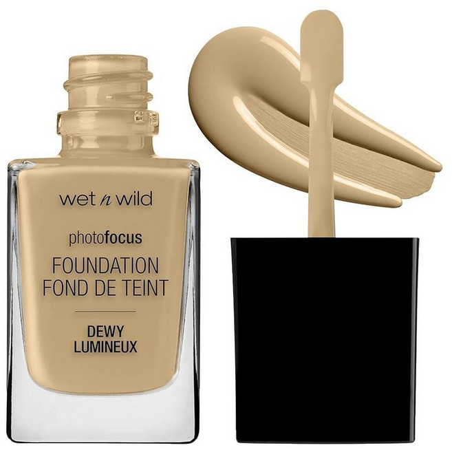 Wet n wild 웻앤와일드 포토 포커스 듀이 리퀴드 파운데이션 30ml 누드 아이보리, 크림 베이지