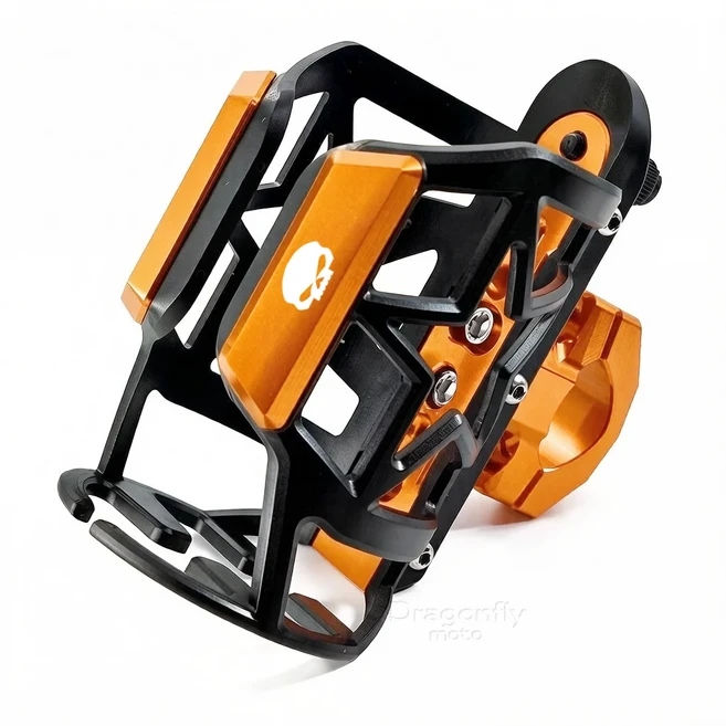 바이크 오토바이컵홀더 거치대 할리 데이비슨 ADV 1250 PA1250 스페셜 소프테일 스포스터 투어링 모터사이클 음료수 물병 케이지 컵 홀더, [05] Orange