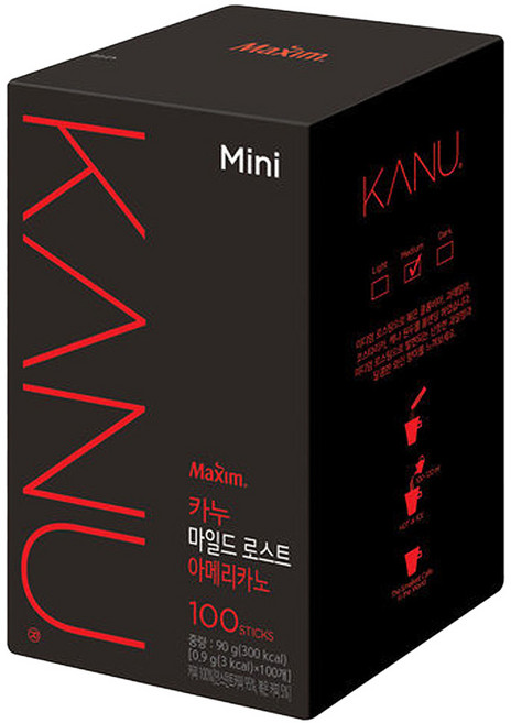 카누 미니 마일드 로스트 아메리카노 100T + 랜덤 증정품, 900mg, 1개, 100개입