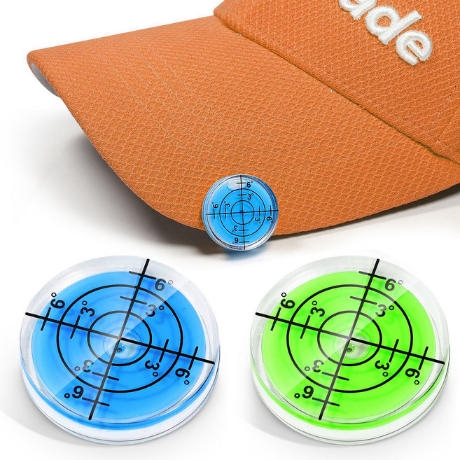 골타 골프 수평 볼마크 자석 클립포함 그린 경사도측정 1+1, 1개, 블루+그린