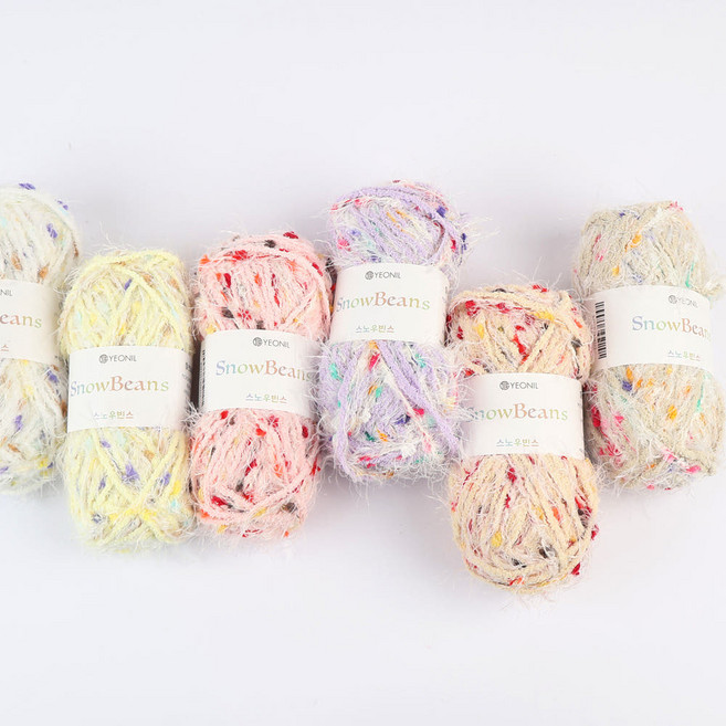 스노우빈스 (1볼) 의류실 바라클라바 넥워머 포인트 합사실, 1개, 01 밀크 폼폼