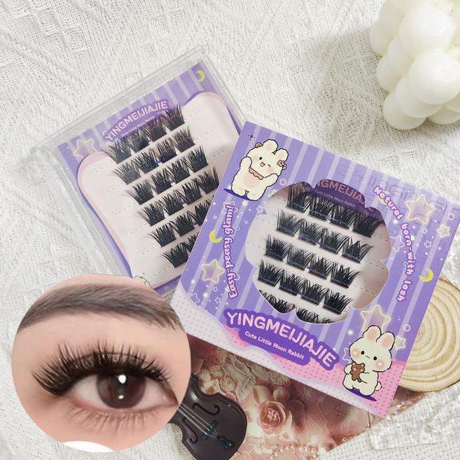 풀 필요없은 자연 속눈썹 3D인조속눈썹 세트11-13mm(다양한 스타일 가능 여성 메이크업 필수품), 6 rows of dense YFXMJ 28