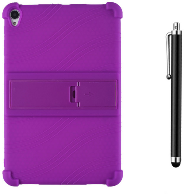 ALLDOCUBE IPLAY40H / IPLAY40 PRO 전용 범퍼 실리콘 거치대 케이스 + 터치펜, PURPLE, 1개