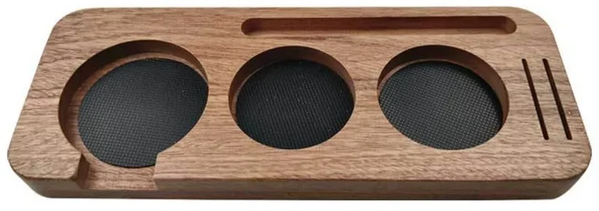 새로운 나무 커피 탬퍼 매트 스테이션 51/58mm 스토리지 Portafilter 홀더 커피 핸들 주최자 에스프레소 액, 02 51mm-Sabili wood, 02 51mm-Sabili wood