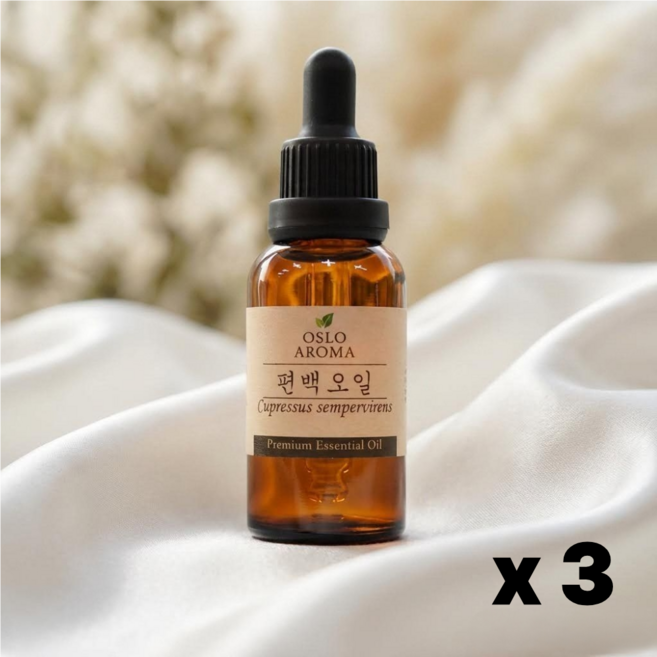 오슬로 편백나무 편백수 피톤치드 원액 100% 편백오일, 3개, 30ml